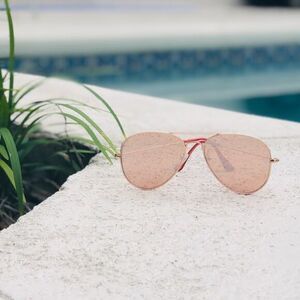 Rose Gold Mirror Aviators